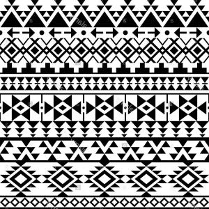 300x300 Seamless Black Navajo Print Aztec Pattern Tribal Design Vector