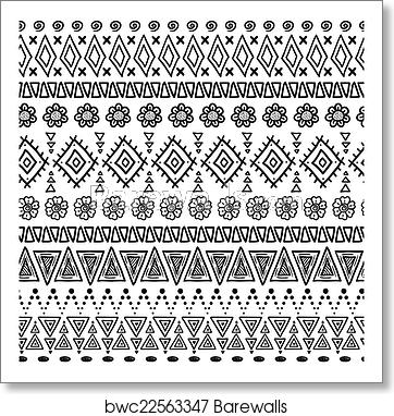362x382 Seamless Aztec Pattern, Art Print Barewalls Posters Prints