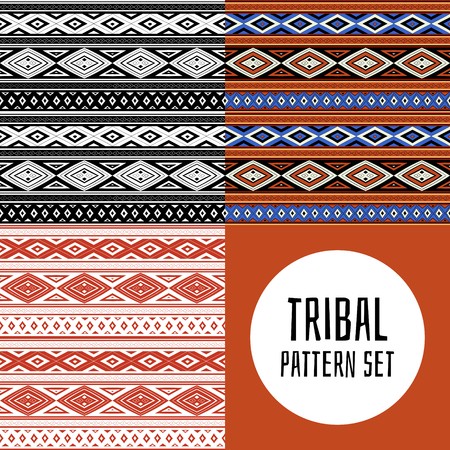 450x450 Set Of Tribal Pattern Vector Seamless Native American, Aztec