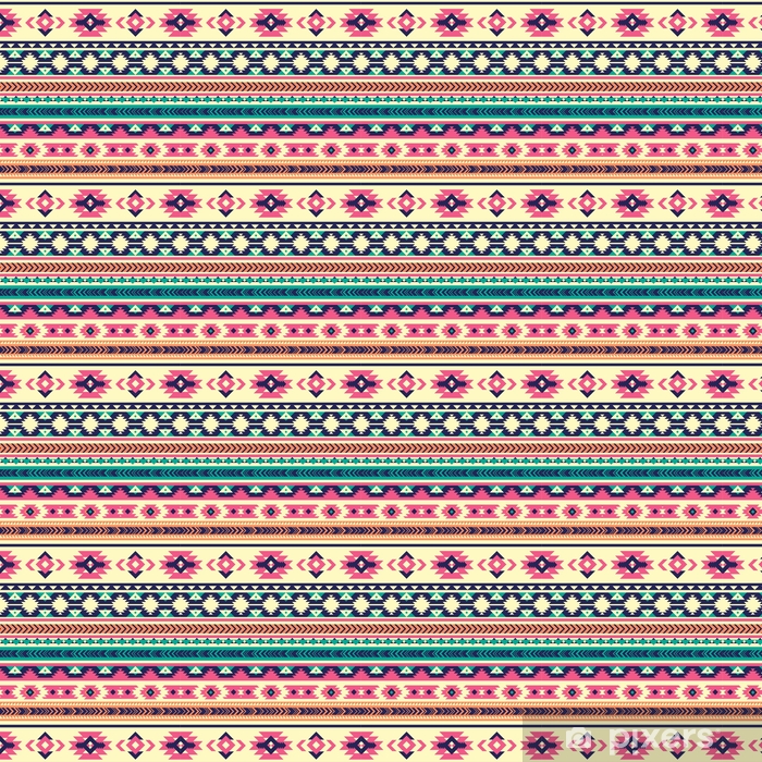 700x700 Tribal Vector Seamless Pattern Aztec Abstract Geometric Art Print