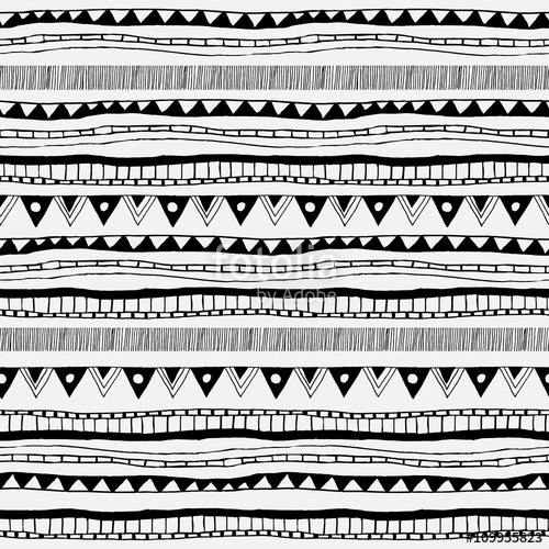 500x500 Black And White Tribal Navajo Seamless Pattern Aztec Geometric