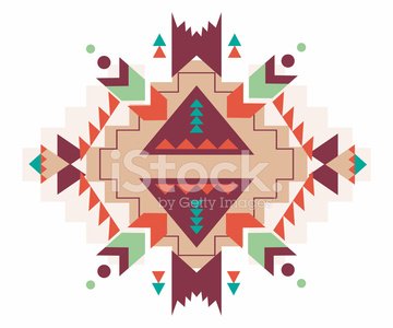 360x300 Aztec Print Vector Pattern Background Premium Clipart