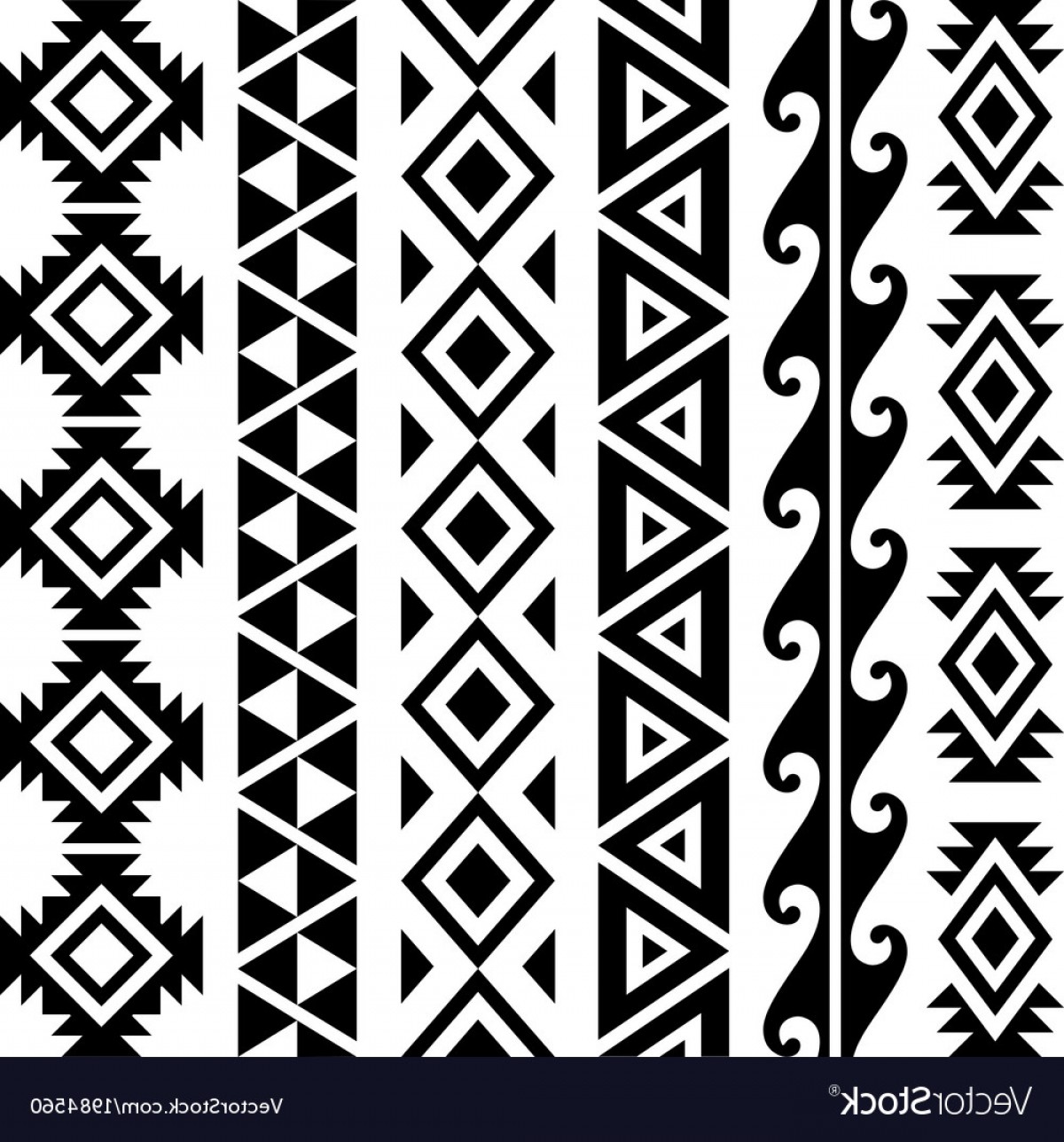 1200x1288 Aztec Tribal Seamless Pattern Designs Vector Catchsplace