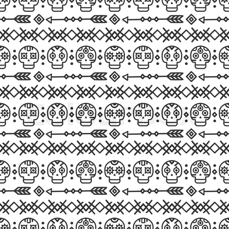 800x800 Day Of The Dead Tribal Hand Drawn Stock Vector Colourbox