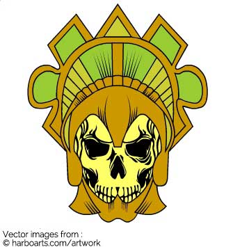 335x355 Download Aztec Skull