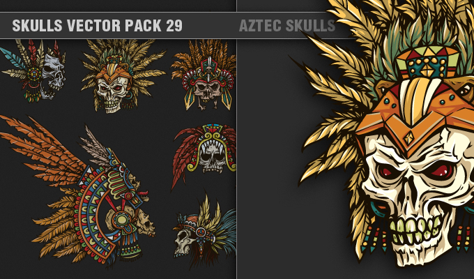 680x400 Skulls Vector Pack