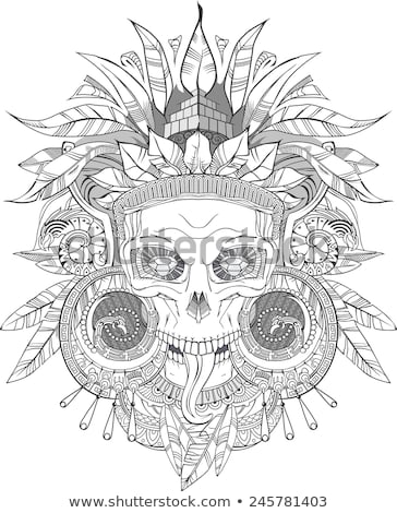 364x470 Aztec Indian Drawing