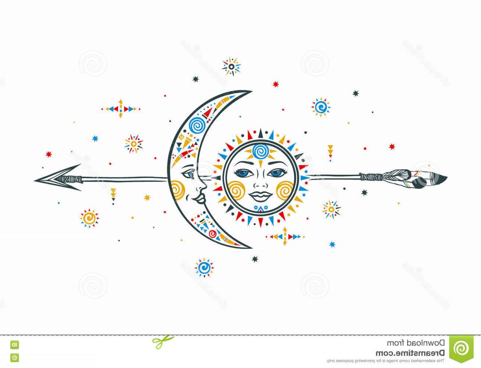 Boho Sun Vector Graphic Lamaison 1560x1192 Boho Sun Vector Graphic Lamaison