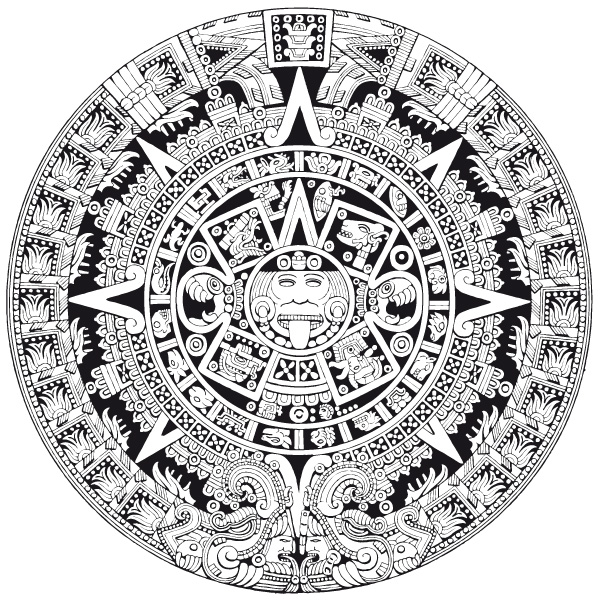 Images Aztec Sun Vector 600x600 Images Aztec Sun Vector