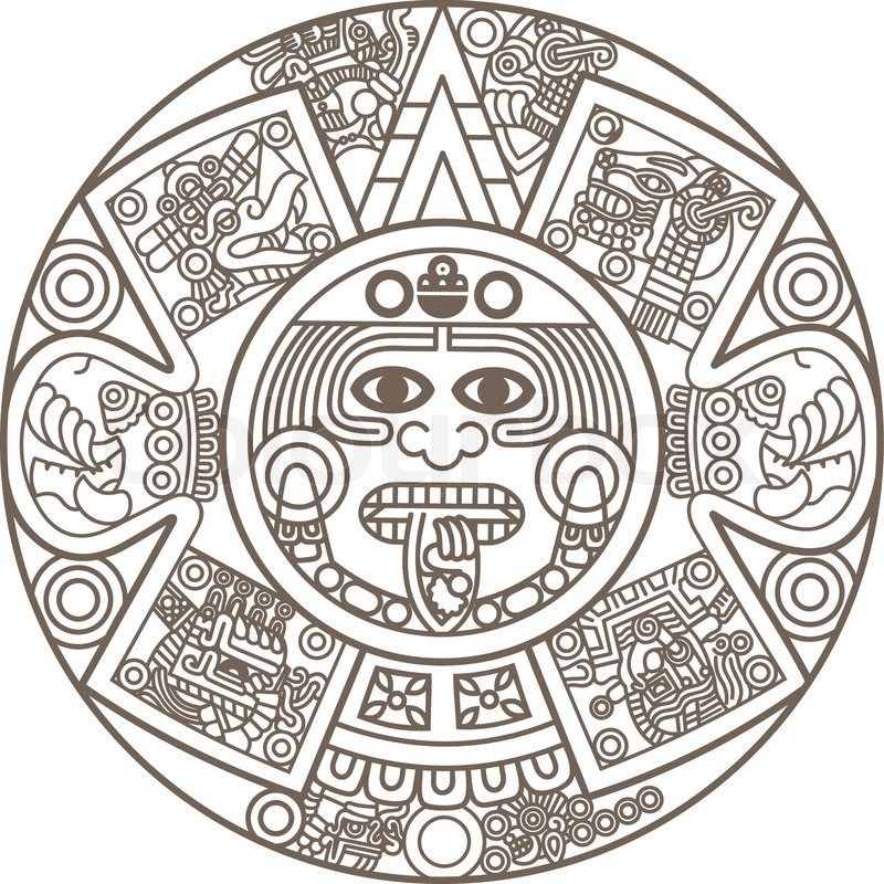 Stylized Aztec Calendar Vector Colourbox On Colourbox 800x800 Stylized Aztec Calendar Vector Colourbox On Colourbox