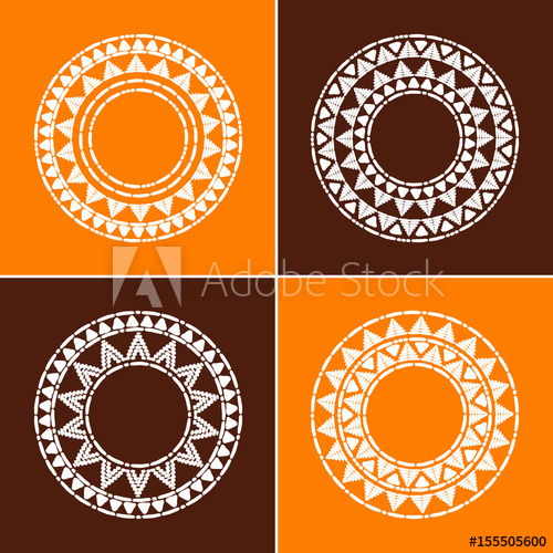 Tribal Round Frames Collection Vector African, Mexican, Peruvian 500x500 Tribal Round Frames Collection Vector African, Mexican, Peruvian