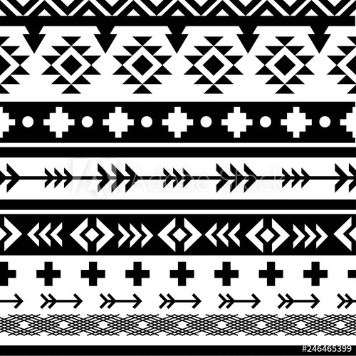 500x500 Beautiful Aztec Vector Seamless Pattern