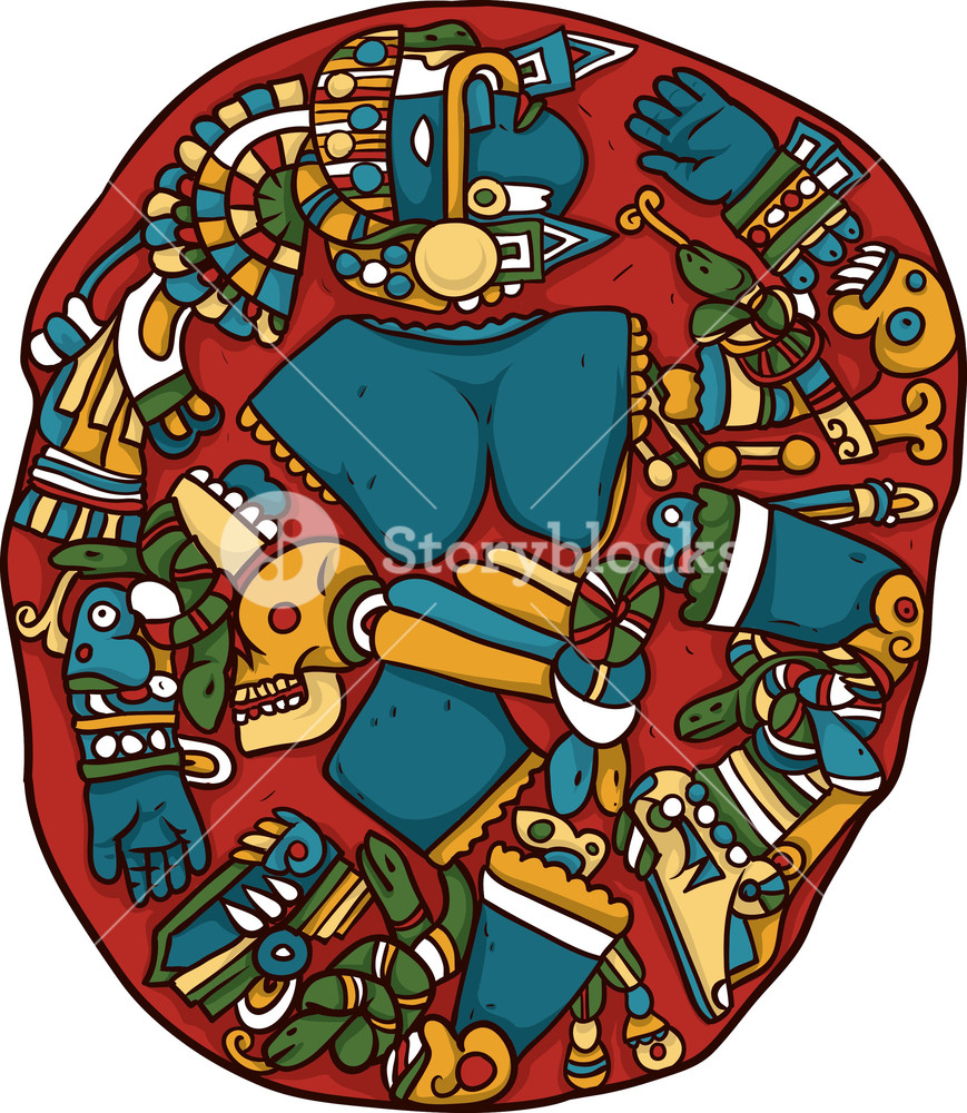 869x1000 Aztec Vector Element Royalty Free Stock Image