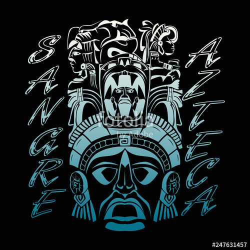 500x500 Sangre Azteca, Aztec Blood Spanish Text Aztec Pride Vector Design