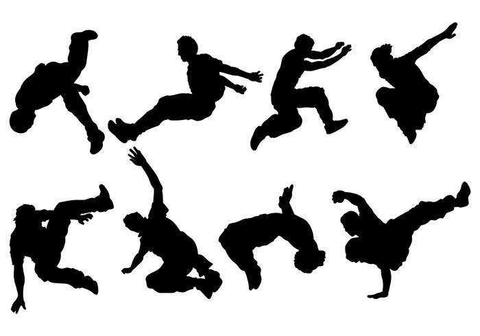 700x490 Break Dancing Siluetas Icons Vector