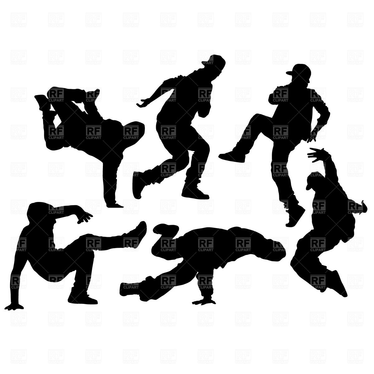 1200x1200 Hip Hop Dancer Silhouettes Vector Image Of People Prague