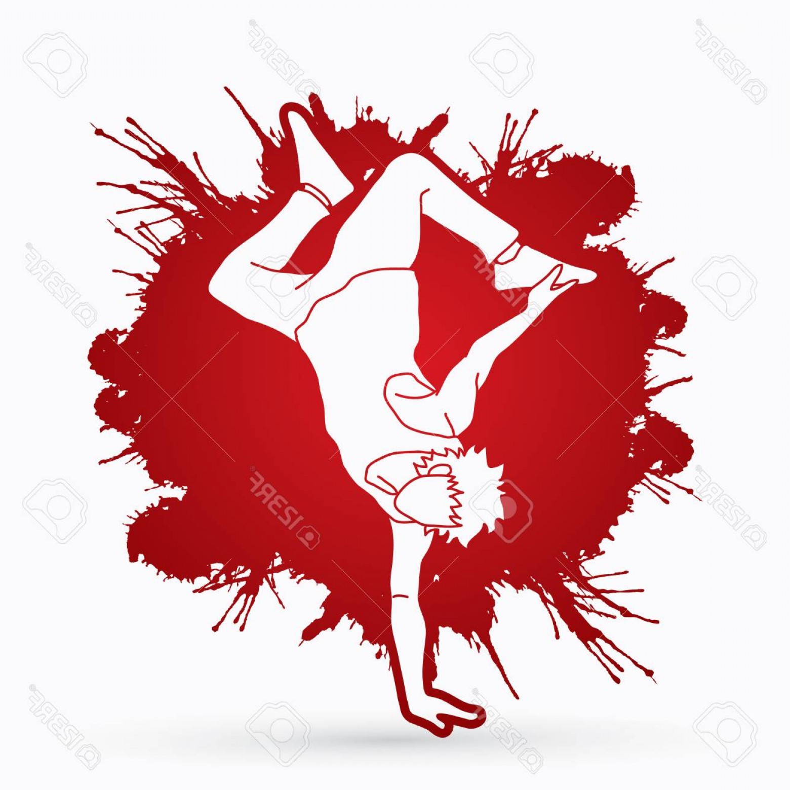 1560x1560 Photostock Vector Street Dance B Boys Dance Hip Hop Dancing Action