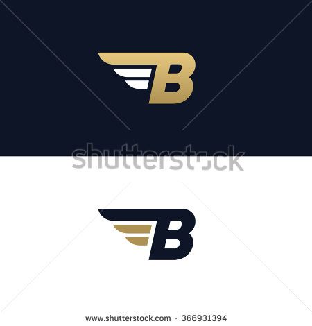 450x470 Letter B Logo Template Wings Design Element Vector Illustration