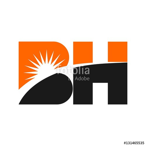 500x500 Sunlight Inside Letter B Logo Vector B And H Logo Template