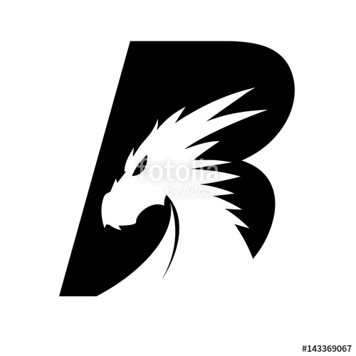 500x500 Letter B + Dragon Head Stock Image And Royalty Free Vector