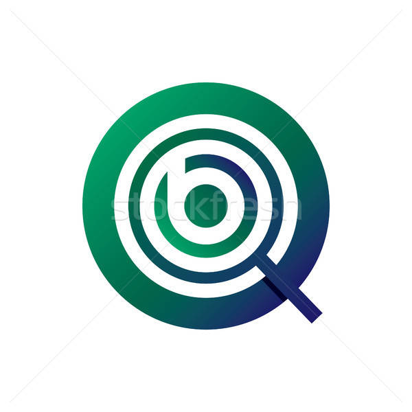 600x600 Magnifying Logo With Initial Letter B Vector Illustration Vector