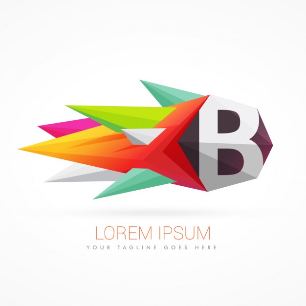 626x626 Colorful Abstract Logo With Letter B Vector Free Download