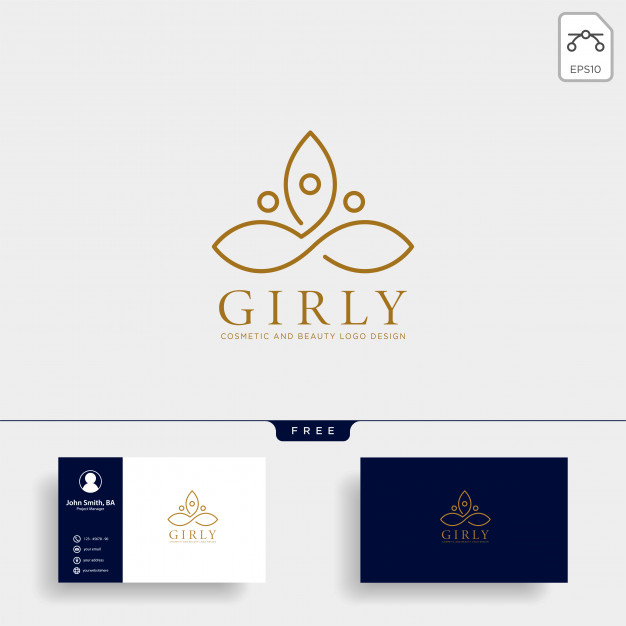 626x626 Beauty Cosmetic Line Logo Vector Icon Vector Premium Download