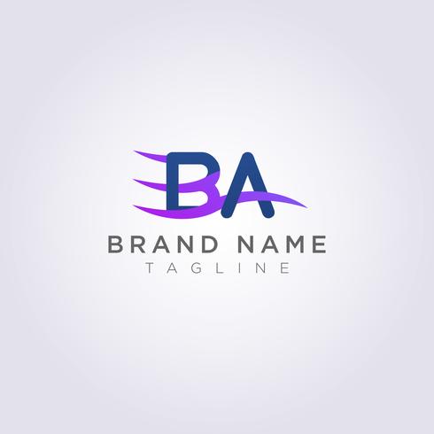 490x490 Logo Icon Design Ba Letters With Waves For Your Brand Or Business