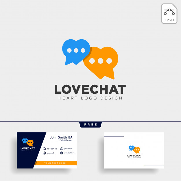 626x626 Love Chat Simple Creative Logo Vector Icon Isolated Vector