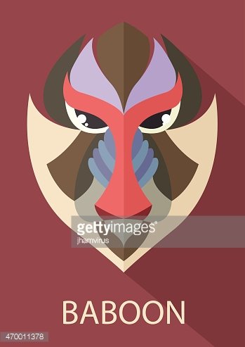 349x493 Baboon Vector Premium Clipart
