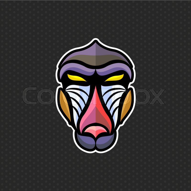 800x800 Baboon Logo Design Templatebaboon Stock Vector Colourbox