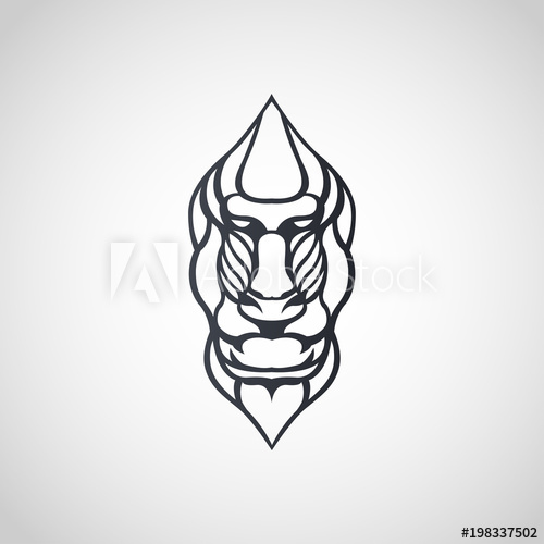 500x500 Baboon Logo Icon Design, Vector Illustration