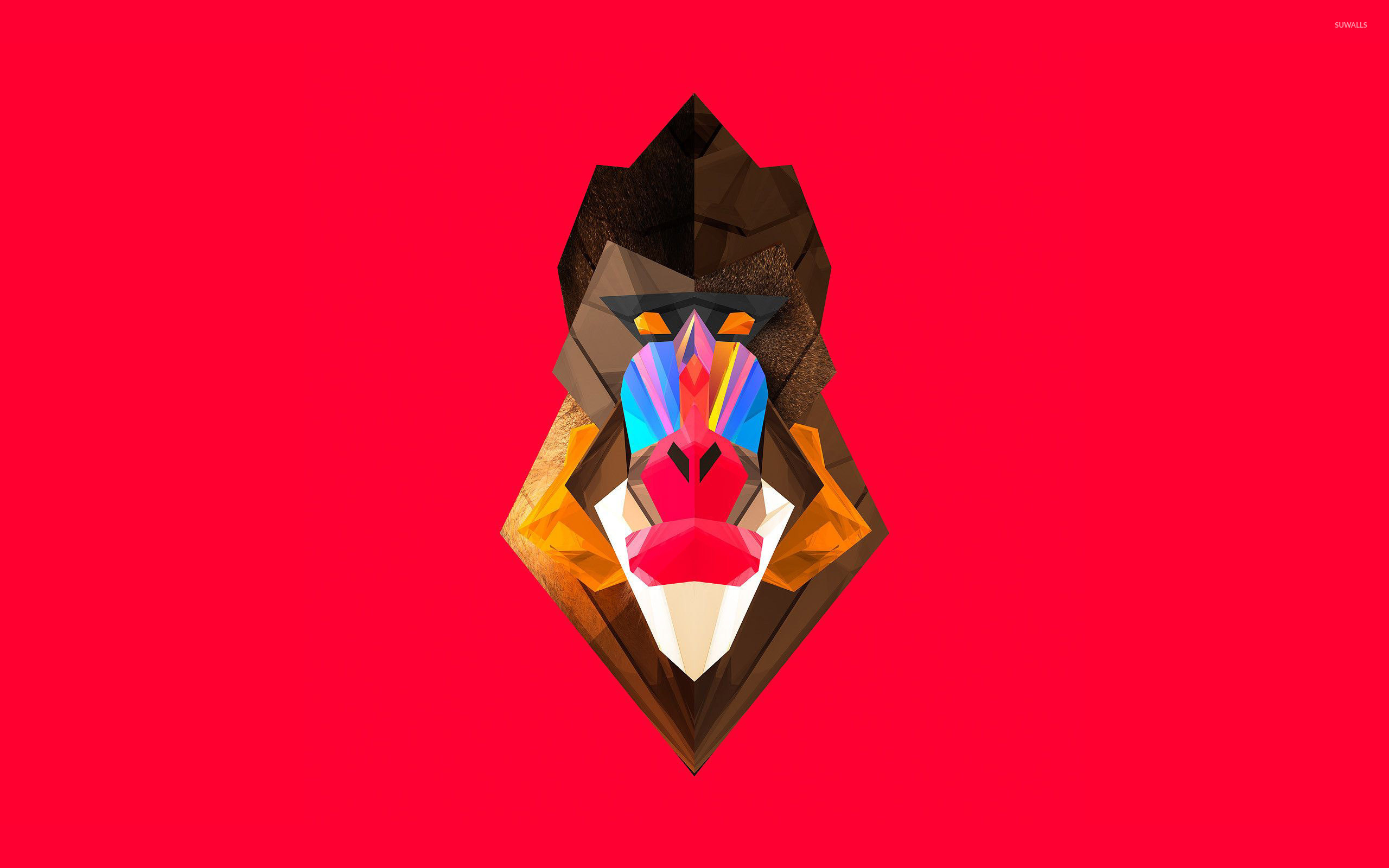 2560x1600 Polygon Baboon Wallpaper