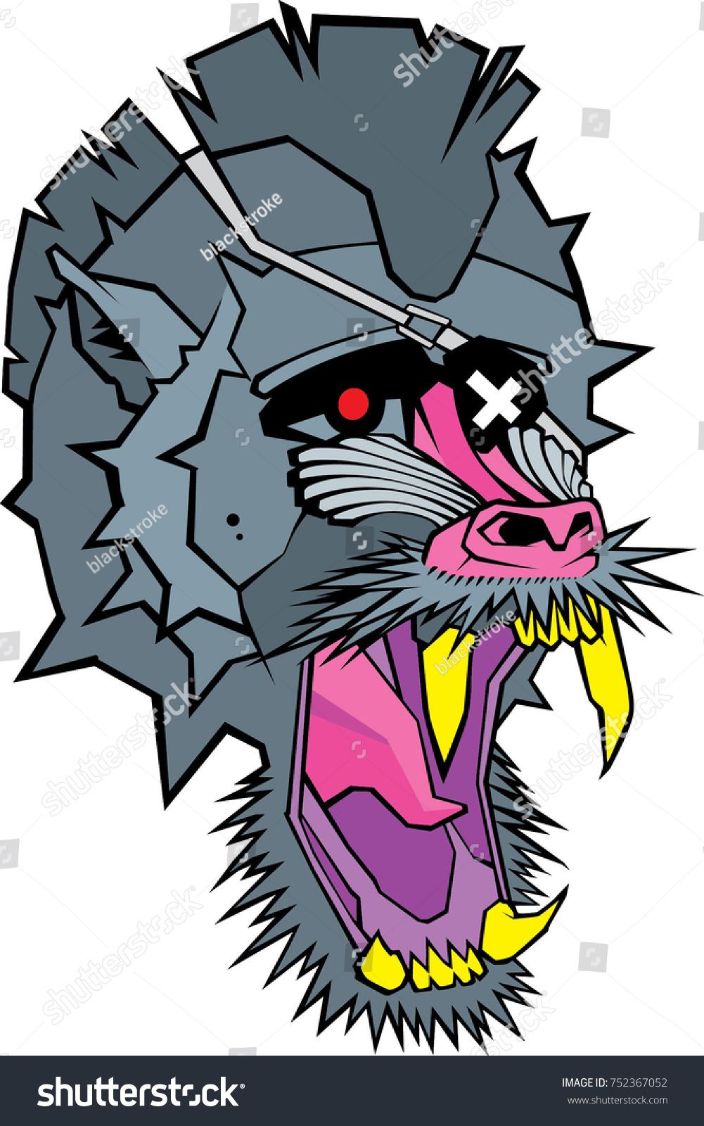 1001x1600 Baboon Vector Dope Baboon, Monkey