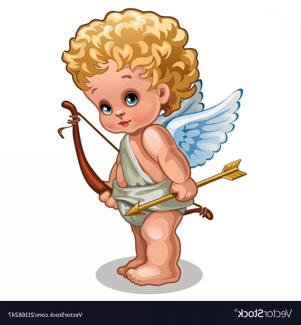 1200x1296 A Little Baby Angel Of Love Isolated On White Vector Studiogrfx