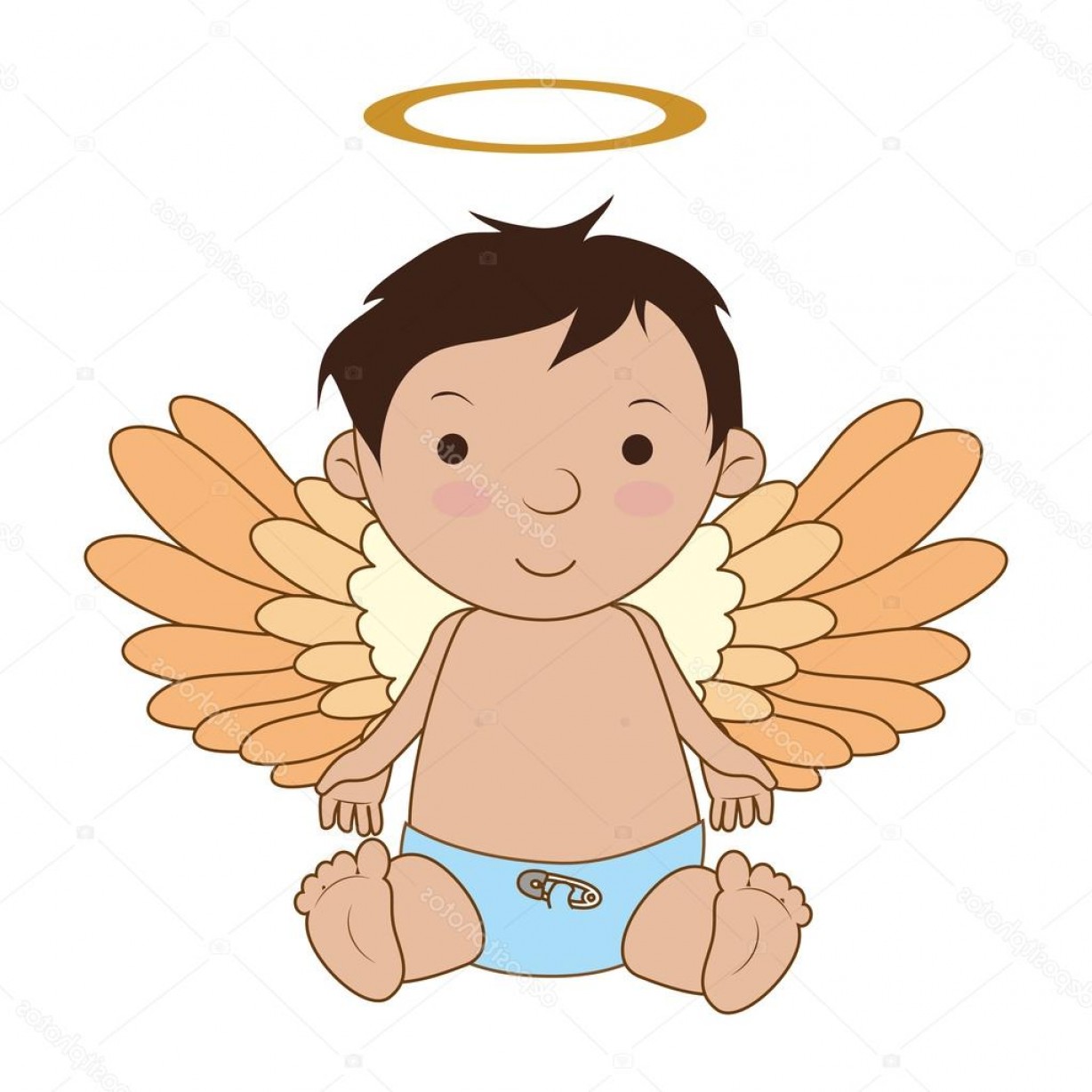 1228x1228 Stock Illustration Baby Angel Cartoon Icon Vector Soidergi