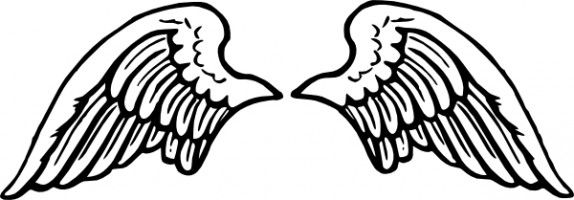 574x200 Angel Wings Clip Art Free Vector In Open Office Drawing