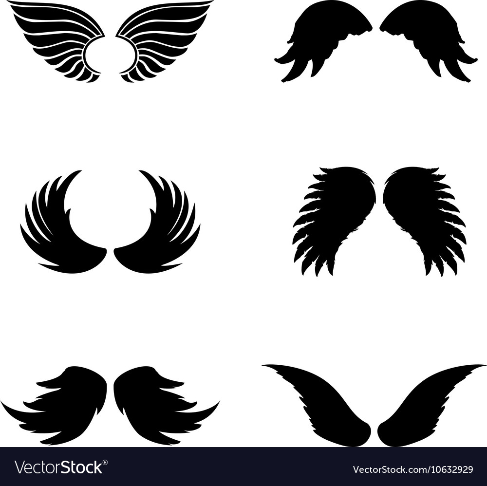 1000x998 Collection Of 'angel Wings Silhouette Vector' Download More Than