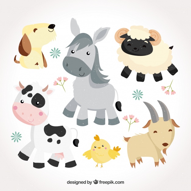 Cute Pack Of Flat Baby Animals Vector Free Download 626x626 Cute Pack Of Flat Baby Animals Vector Free Download