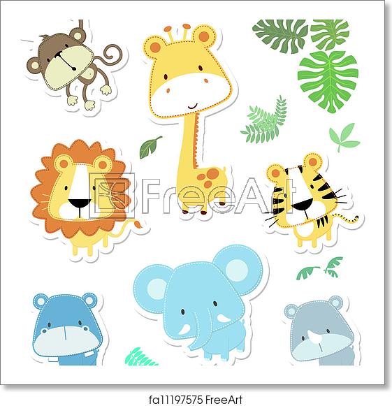 Free Art Print Of Cute Vector Animals Vector Cartoon Illustration 561x581 Free Art Print Of Cute Vector Animals Vector Cartoon Illustration