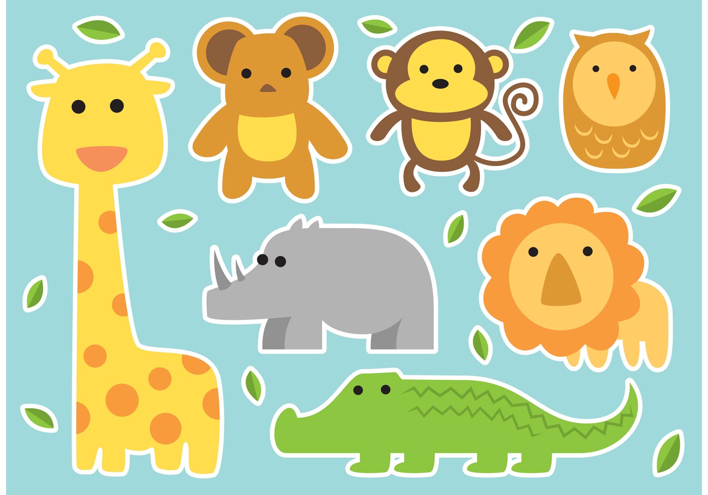 Baby Animals Free Vector Art 1400x980 Baby Animals Free Vector Art