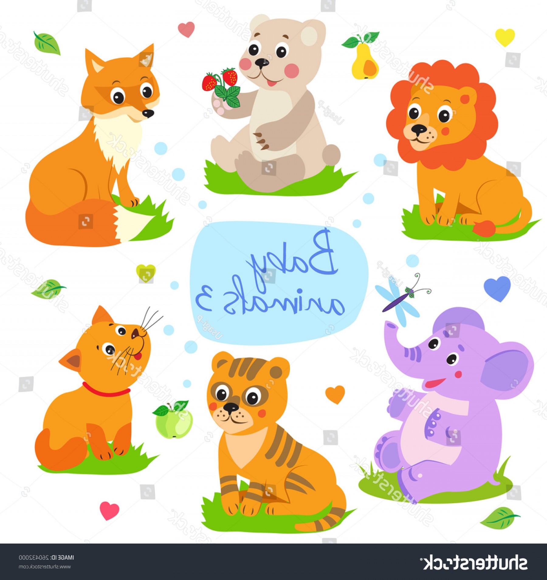 Baby Animals Vector Lion Bear Fox Soidergi 1800x1909 Baby Animals Vector Lion Bear Fox Soidergi