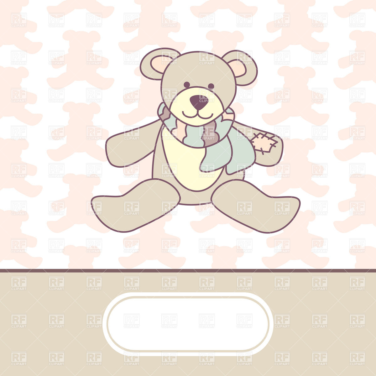 Cute Baby Arrival Card With Teddy Bear Vector Image Of Plants 1200x1200 Cute Baby Arrival Card With Teddy Bear Vector Image Of Plants