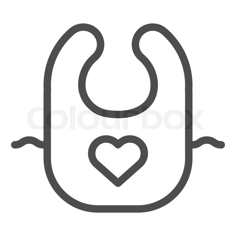 800x800 Baby Apron Line Icon Bib Vector Stock Vector Colourbox