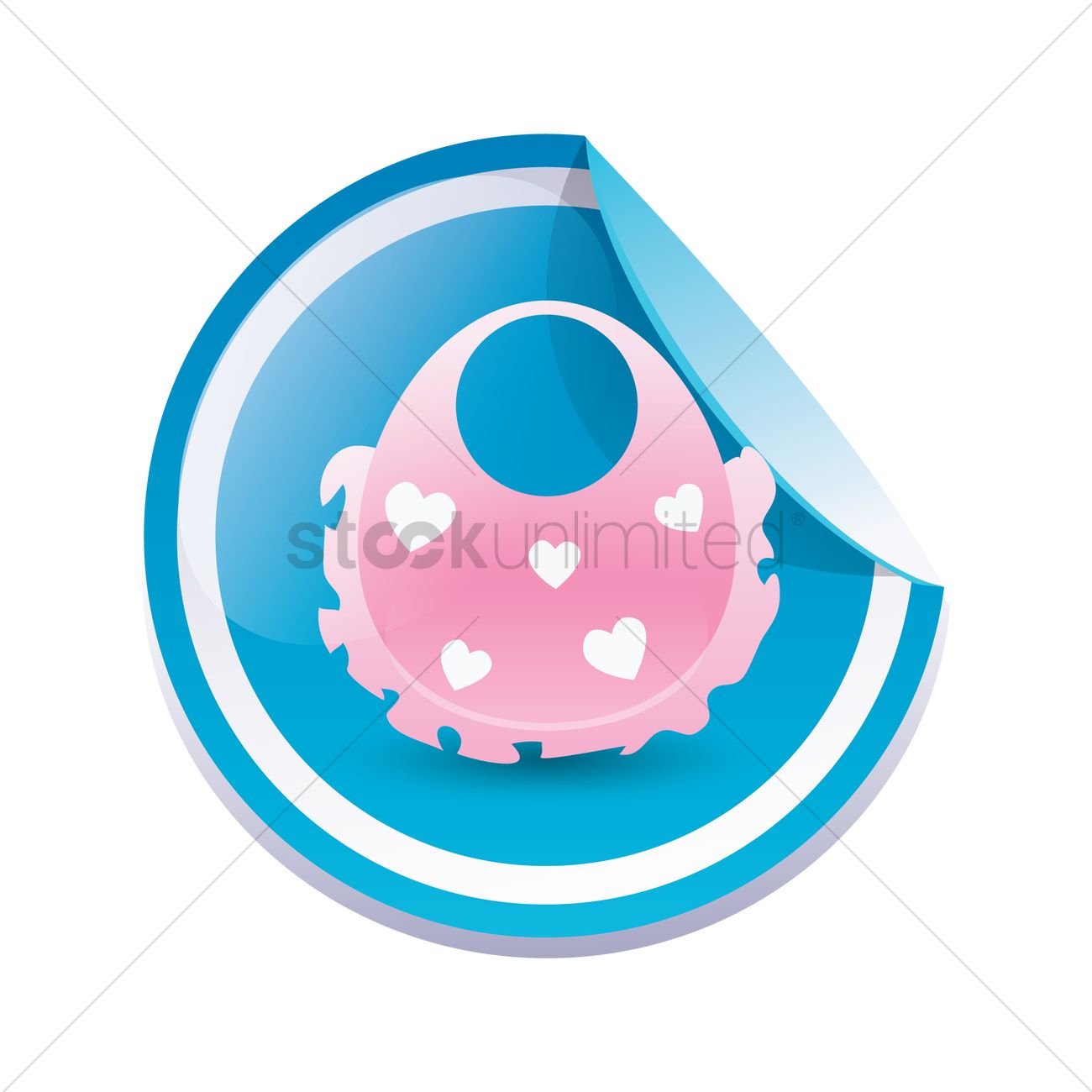 1300x1300 Baby Bib Vector Image