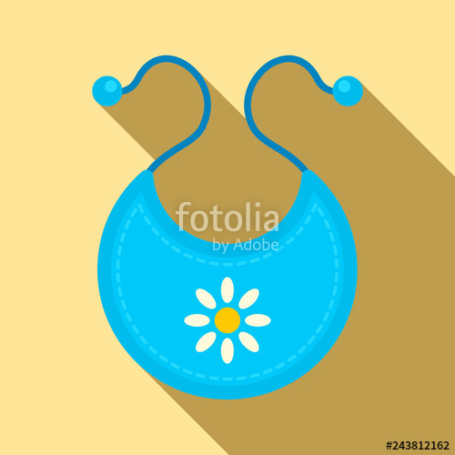 500x500 Baby Bib Icon Flat Illustration Of Baby Bib Vector Icon For Web