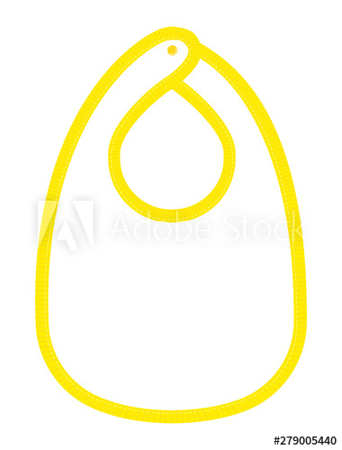 380x500 Baby Bib Vector Template Illustration