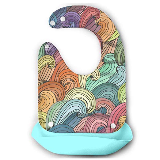 522x522 Pattern Vector Rubber Baby Bibs Removable Unisex Bibs