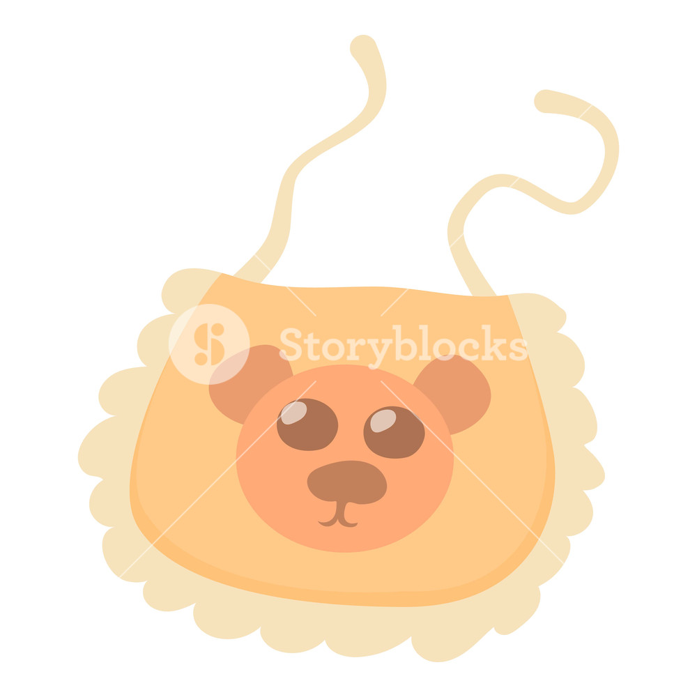 1000x1000 Orange Baby Bib Icon Cartoon Illustration Of Orange Baby Bib