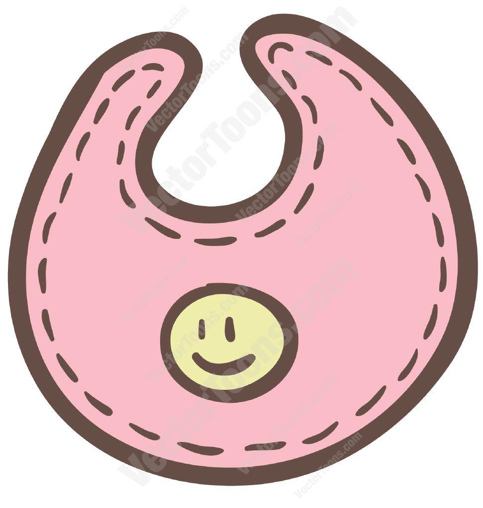 971x1023 Pink Baby Bib With A Smiley Face On The Front Clipart Cartoons
